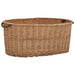 Coș lemne foc cu mânere de transport natural 78x54x34 cm salcie - WALTI WALTI