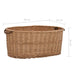 Coș lemne foc cu mânere de transport natural 78x54x34 cm salcie - WALTI WALTI