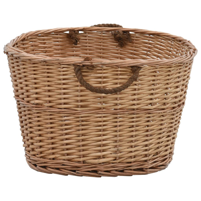 Coș lemne foc cu mânere de transport natural 88x57x34 cm salcie - WALTI WALTI