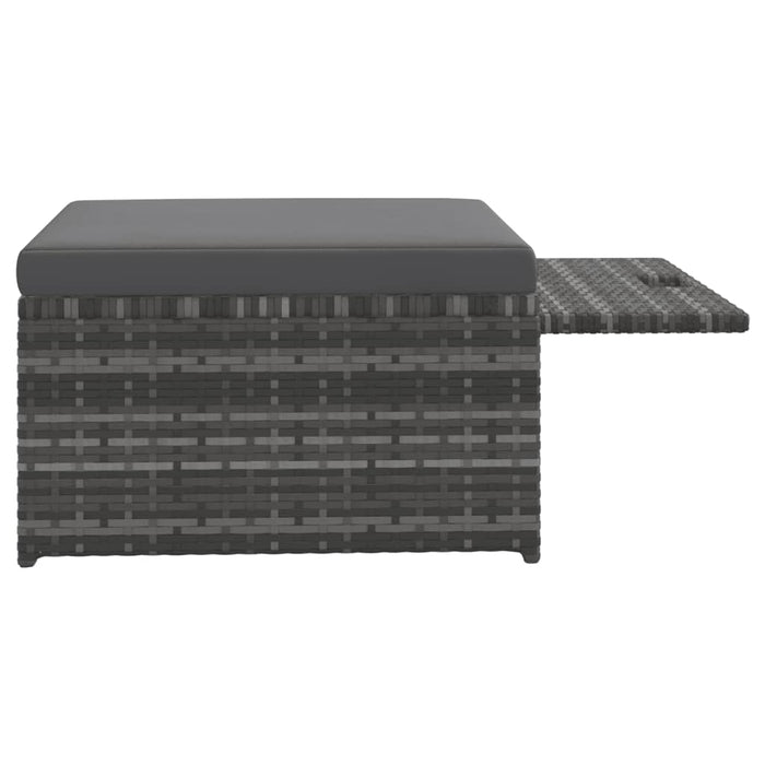 Set mobilier de grădină cu perne, 4 piese, poliratan, gri - WALTI WALTI