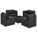 Set mobilier de grădină cu perne, 5 piese, gri, poliratan - WALTI WALTI