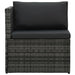 Set mobilier de grădină cu perne, 5 piese, gri, poliratan - WALTI WALTI