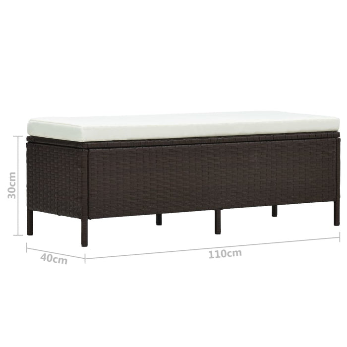 Set mobilier de grădină cu perne, 3 piese, maro, poliratan - WALTI WALTI
