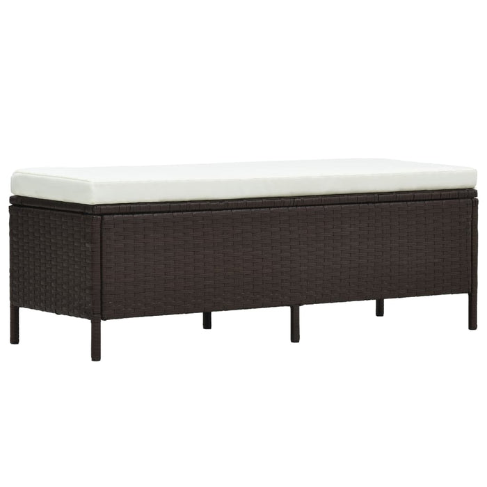 Set mobilier de grădină cu perne, 3 piese, maro, poliratan - WALTI WALTI
