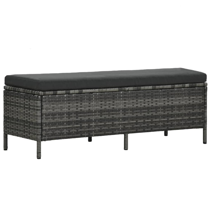 Set mobilier de grădină cu perne, 3 piese, gri, poliratan - WALTI WALTI