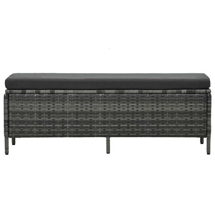 Set mobilier de grădină cu perne, 3 piese, gri, poliratan - WALTI WALTI