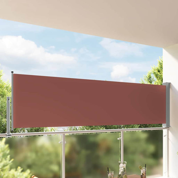 Copertină laterală retractabilă de terasă, maro, 100 x 300 cm - WALTI WALTI
