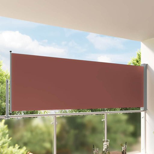 Copertină laterală retractabilă de terasă, maro, 120 x 300 cm - WALTI WALTI