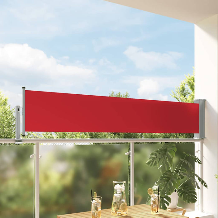 Copertină laterală retractabilă de terasă, roșu, 60 x 300 cm - WALTI WALTI