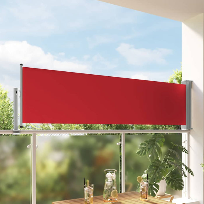 Copertină laterală retractabilă de terasă, roșu, 80 x 300 cm - WALTI WALTI