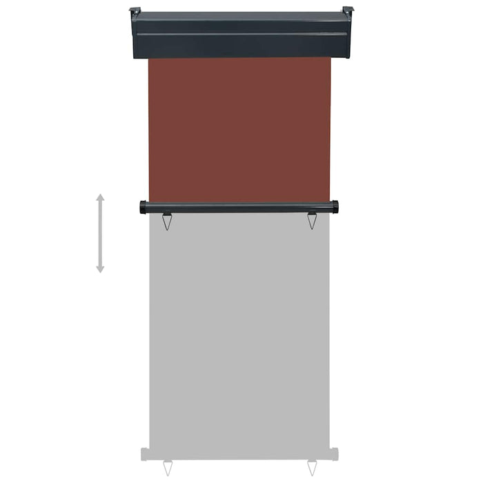 Copertină laterală de balcon, maro, 80 x 250 cm - WALTI WALTI