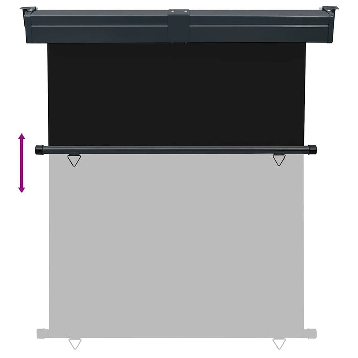Copertină laterală de balcon, negru, 145x250 cm - WALTI WALTI