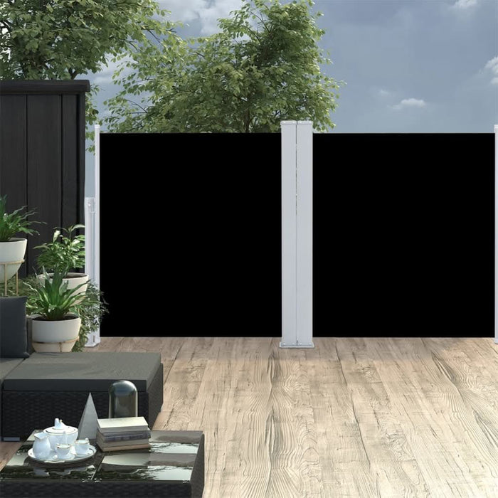 Copertină laterală retractabilă, negru, 100 x 600 cm - WALTI WALTI