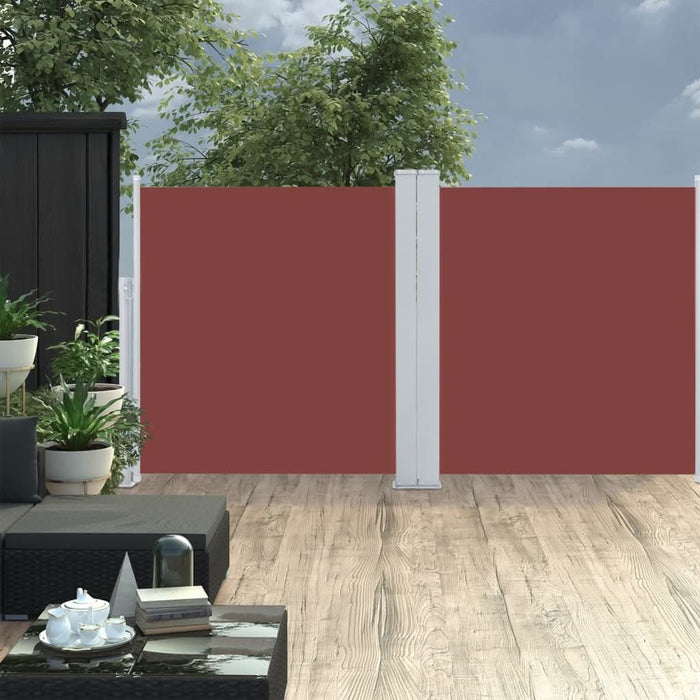 Copertină laterală retractabilă, maro, 100 x 600 cm - WALTI WALTI