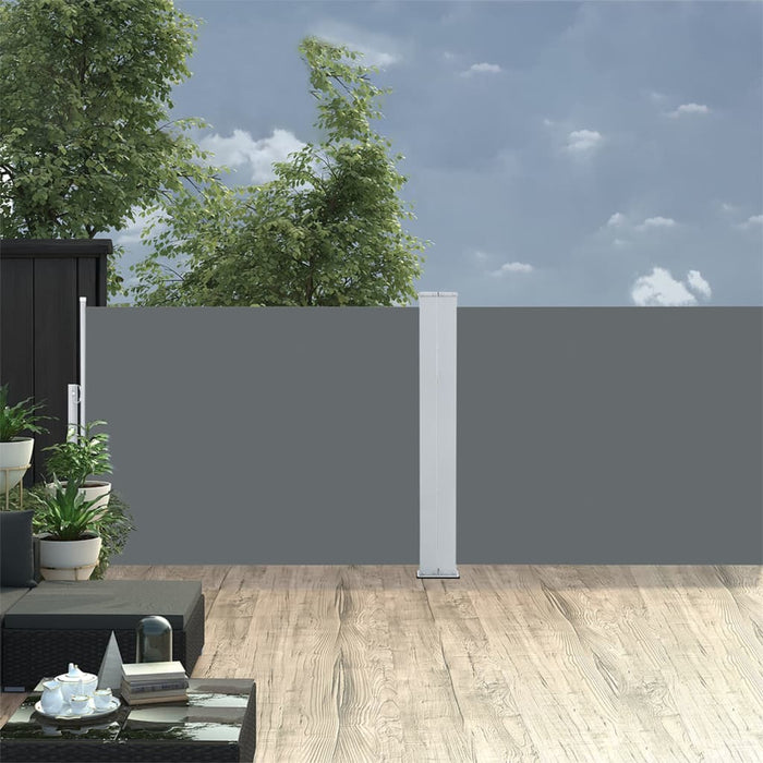 Copertină laterală retractabilă, antracit, 100 x 1000 cm - WALTI WALTI