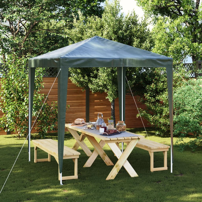 Cort de petrecere profesional, verde, 2 x 2 m - WALTI WALTI