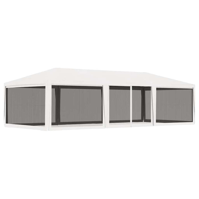 Cort de petrecere cu 4 pereți din plasă, alb, 4 x 9 m WALTI