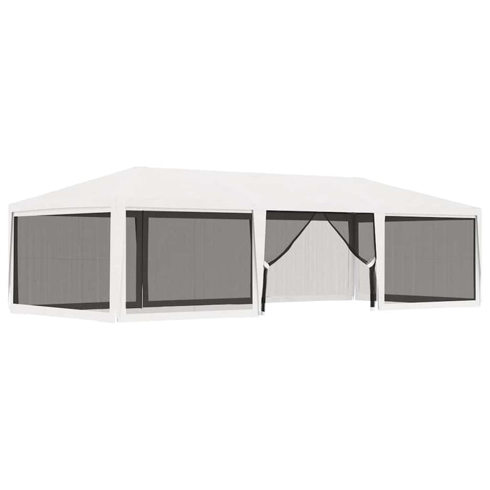 Cort de petrecere cu 4 pereți din plasă, alb, 4 x 9 m WALTI
