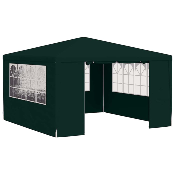 Cort petrecere profesional cu pereți laterali verde 4x4m 90g/m² - WALTI WALTI