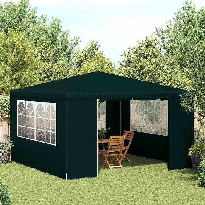Cort petrecere profesional cu pereți laterali verde 4x4m 90g/m² - WALTI WALTI