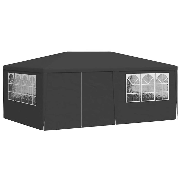 Cort petrecere profesional pereți laterali antracit 4x6m 90g/m² - WALTI WALTI