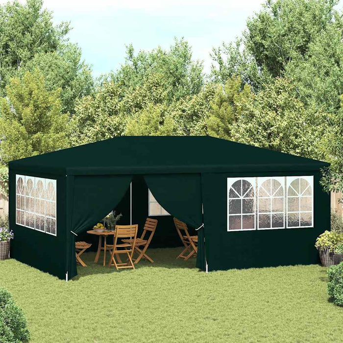 Cort de petrecere profesional cu pereți verde 4 x 6 m 90 g/m² - WALTI WALTI
