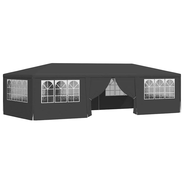 Cort petrecere profesional pereți laterali antracit 4x9m 90g/m² - WALTI WALTI