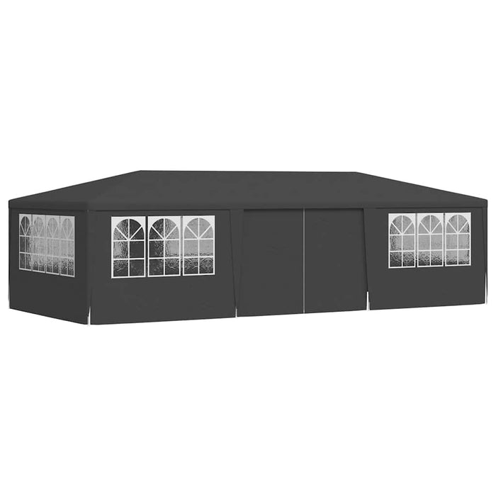 Cort petrecere profesional pereți laterali antracit 4x9m 90g/m² - WALTI WALTI