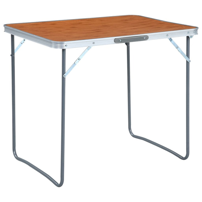 Masă de camping pliabilă cu cadru metalic, 80 x 60 cm - WALTI WALTI