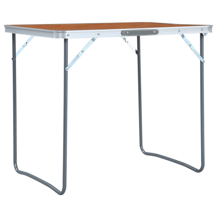 Masă de camping pliabilă cu cadru metalic, 80 x 60 cm - WALTI WALTI