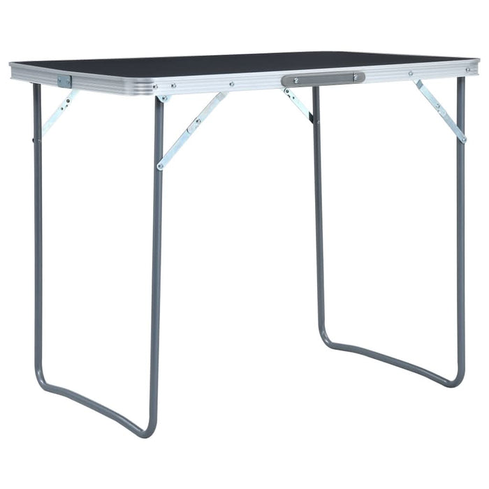 Masă de camping pliabilă cu cadru metalic, gri, 80 x 60 cm - WALTI WALTI