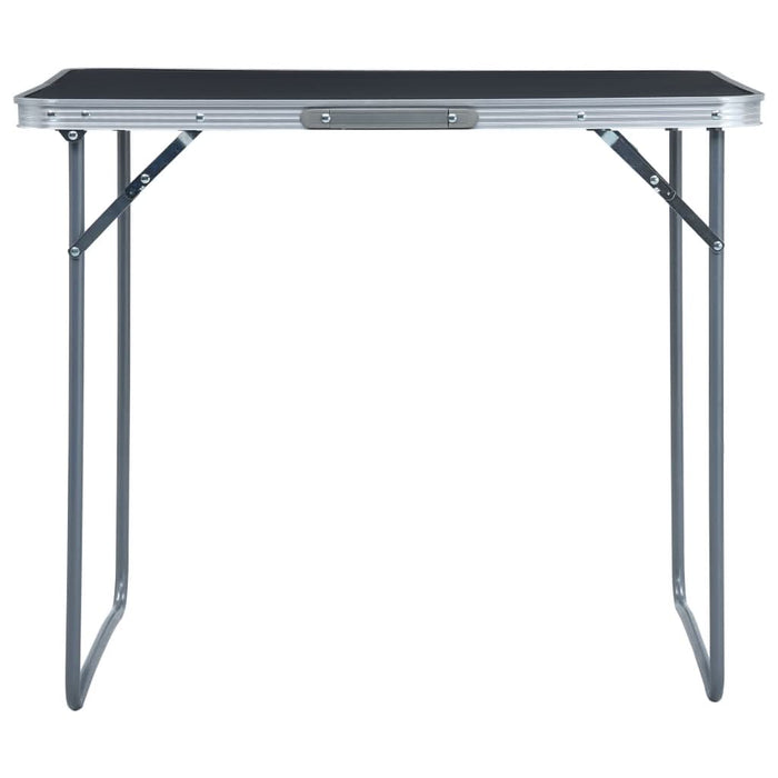Masă de camping pliabilă cu cadru metalic, gri, 80 x 60 cm - WALTI WALTI