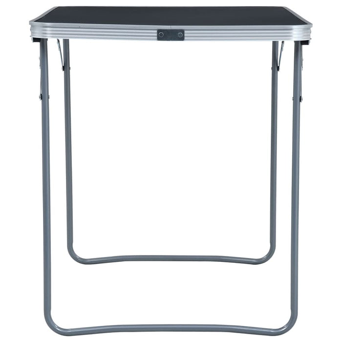 Masă de camping pliabilă cu cadru metalic, gri, 80 x 60 cm - WALTI WALTI