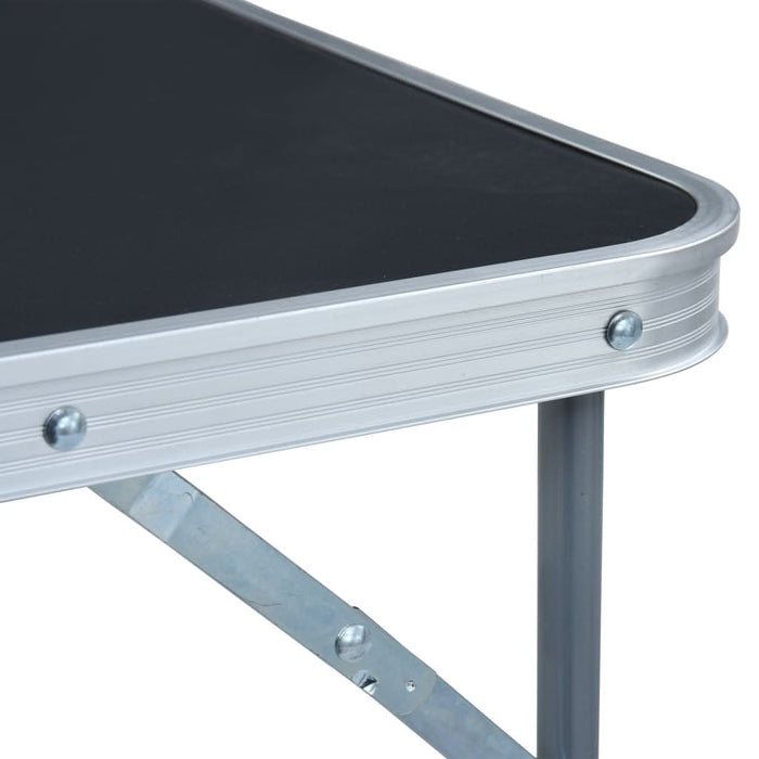 Masă de camping pliabilă cu cadru metalic, gri, 80 x 60 cm - WALTI WALTI