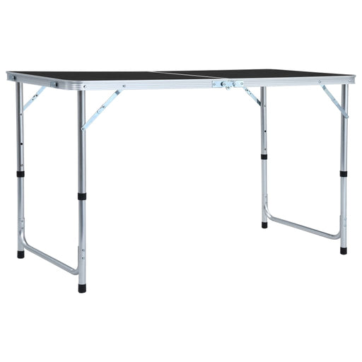 Masă de camping pliabilă, gri, 120 x 60 cm, aluminiu - WALTI WALTI