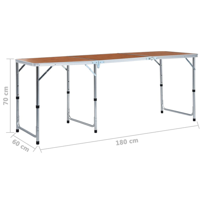 Masă de camping pliabilă, 180 x 60 cm, aluminiu - WALTI WALTI
