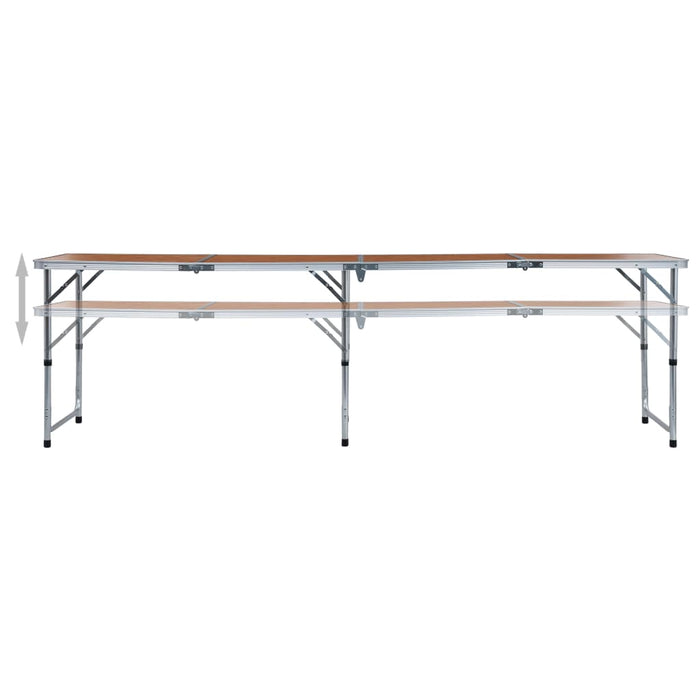 Masă de camping pliabilă, 240 x 60 cm, aluminiu - WALTI WALTI
