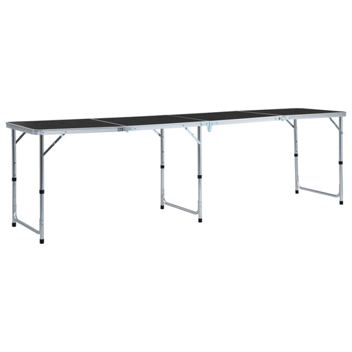 Masă de camping pliabilă, gri, 240 x 60 cm, aluminiu - WALTI WALTI