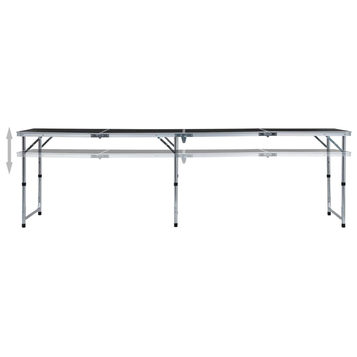 Masă de camping pliabilă, gri, 240 x 60 cm, aluminiu - WALTI WALTI