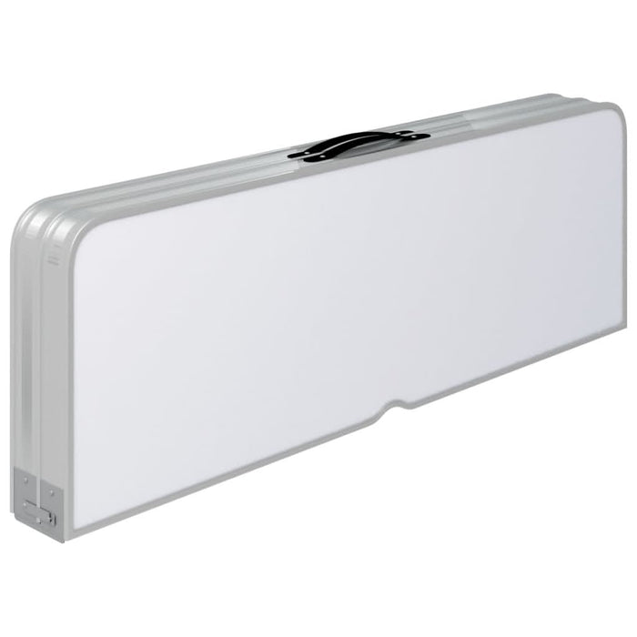 Masă de camping pliabilă cu 2 bănci, alb, aluminiu - WALTI WALTI
