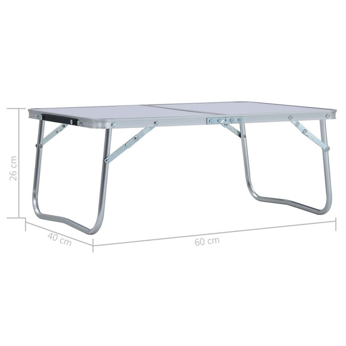 Masă de camping pliabilă, alb, 60 x 40 cm, aluminiu - WALTI WALTI