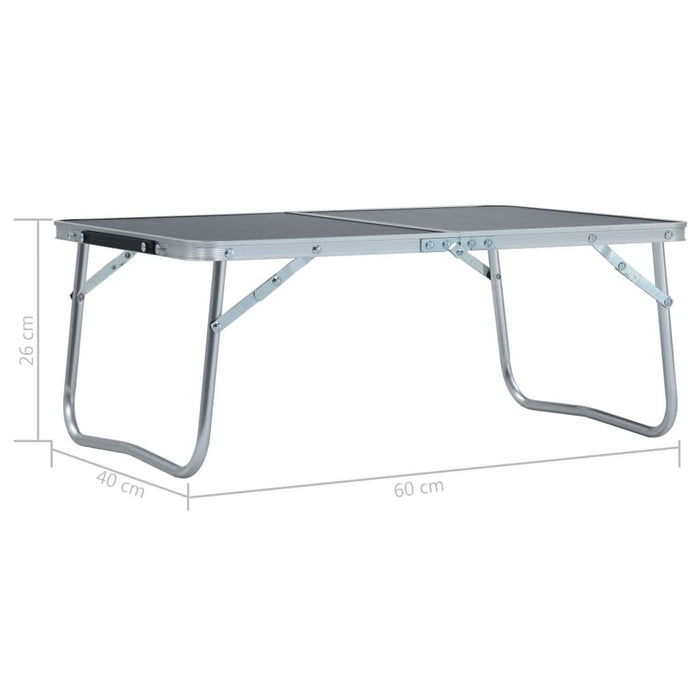 Masă de camping pliabilă, gri, 60 x 40 cm, aluminiu - WALTI WALTI