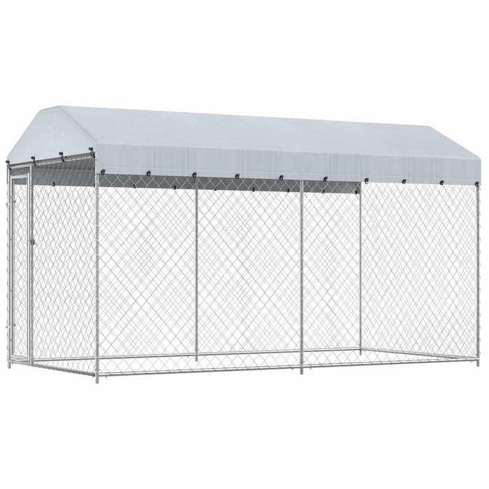 Padoc de exterior cu prelată pentru câini, 382x192x225 cm - WALTI WALTI