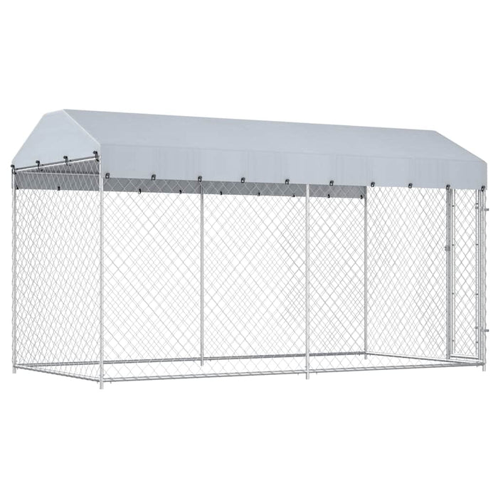 Padoc de exterior cu prelată pentru câini, 382x192x225 cm - WALTI WALTI