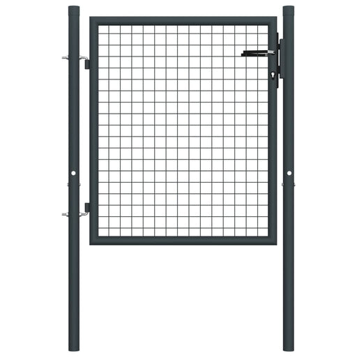 Poartă de grădină din plasă, gri, 100x125 cm, oțel galvanizat - WALTI WALTI