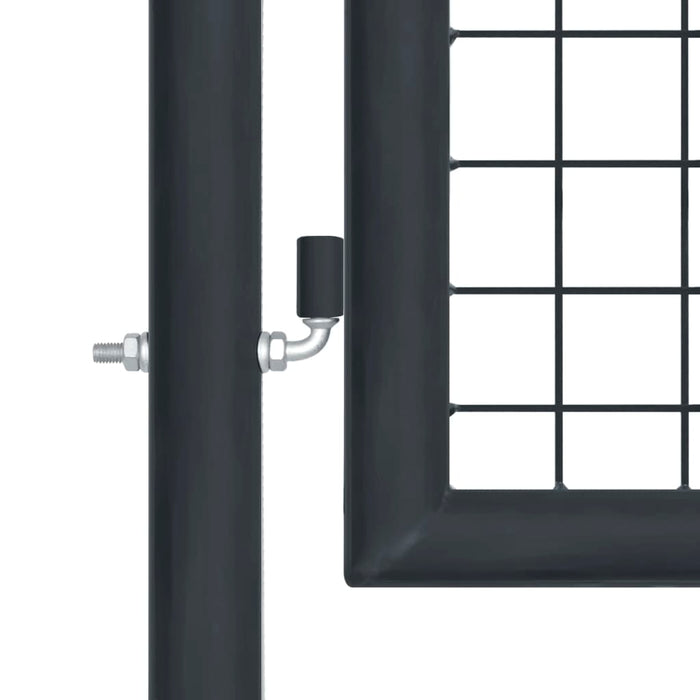 Poartă de grădină din plasă, gri, 400 x 125 cm, oțel galvanizat - WALTI WALTI