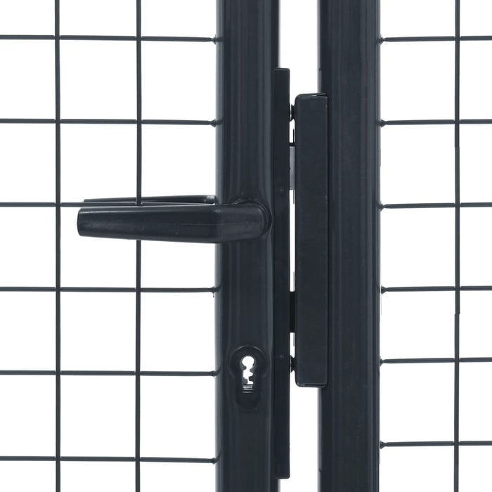 Poartă de grădină din plasă, gri, 400 x 125 cm, oțel galvanizat - WALTI WALTI