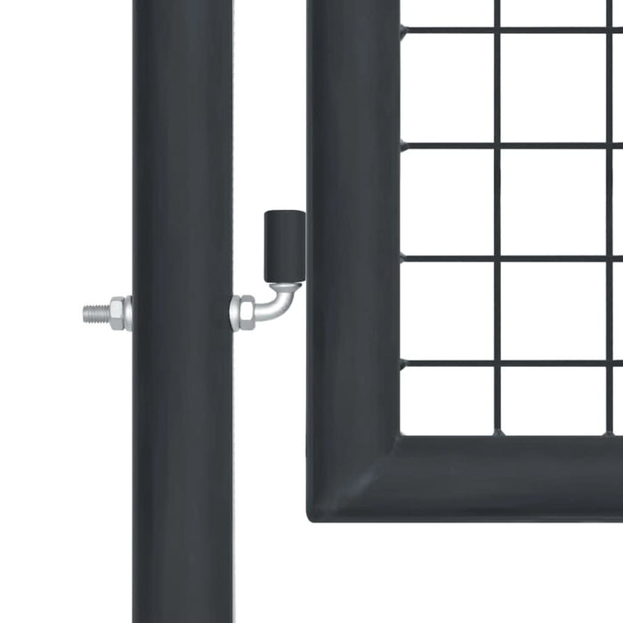 Poartă de grădină din plasă, gri, 400 x 150 cm, oțel galvanizat - WALTI WALTI