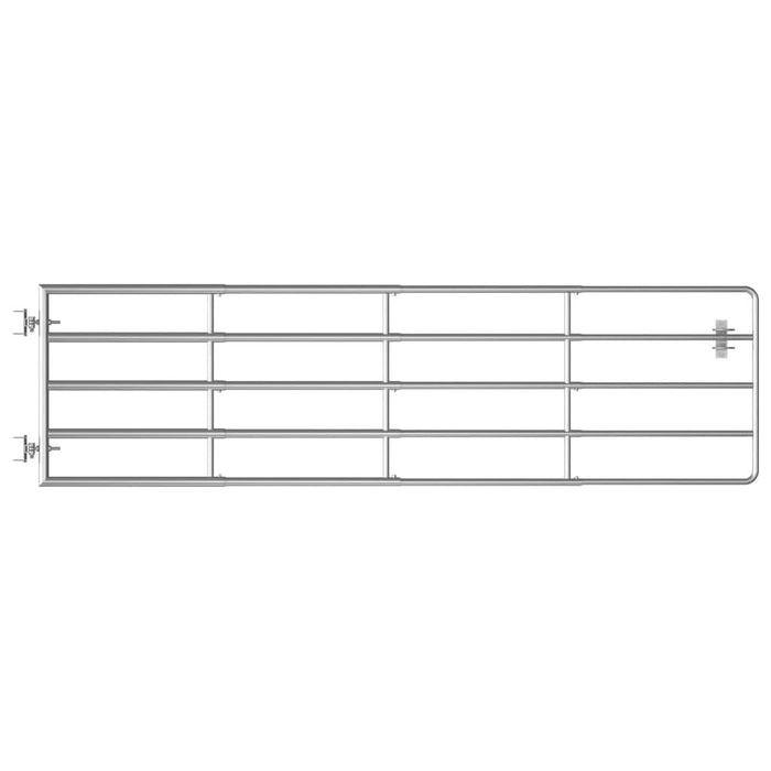 Poartă de câmp cu 5 bare, argintiu, (115-300) x 90 cm, oțel - WALTI WALTI