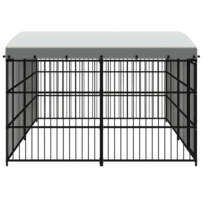 Padoc pentru câini de exterior, cu acoperiș, 300 x 300 x 210 cm - WALTI WALTI
